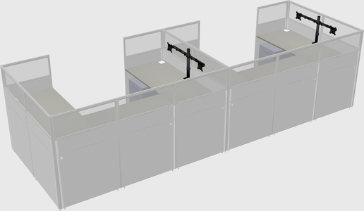 U-shaped cubicle