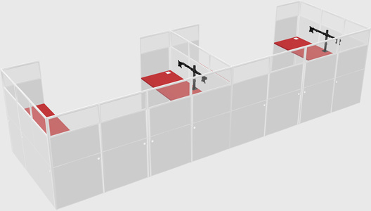 U-shaped cubicle