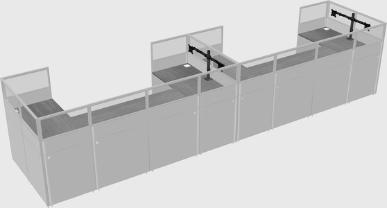 U-shaped cubicle