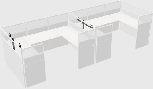 U-shaped cubicle