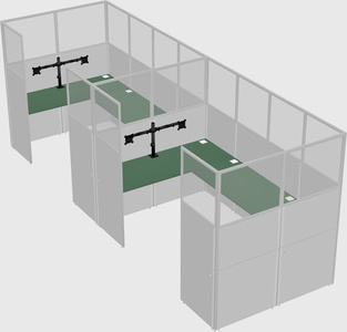 U-shaped cubicle