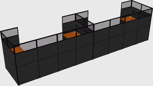 U-shaped cubicle