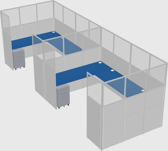 U-shaped cubicle