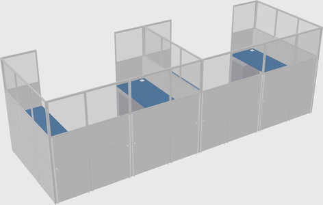 U-shaped cubicle