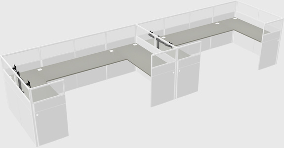 U-shaped cubicle