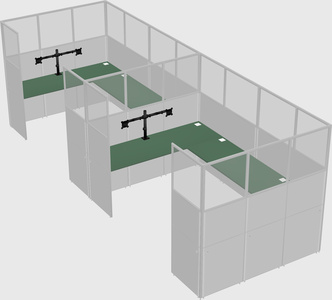 U-shaped cubicle