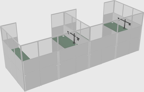 U-shaped cubicle