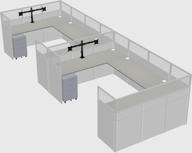 U-shaped cubicle