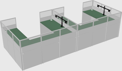 U-shaped cubicle