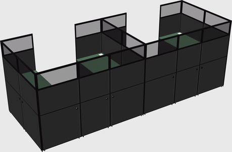 U-shaped cubicle