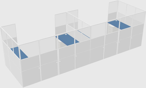 U-shaped cubicle