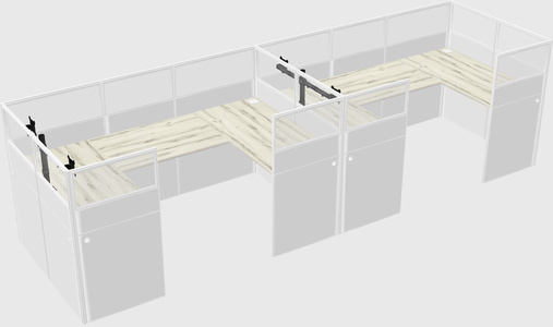 U-shaped cubicle