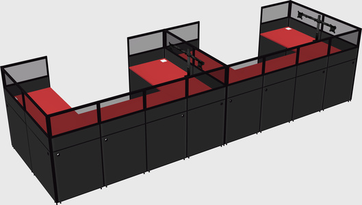 U-shaped cubicle