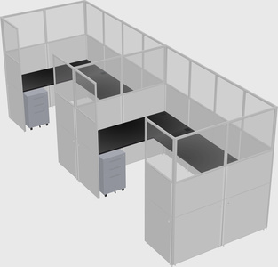 U-shaped cubicle