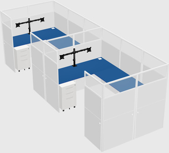 U-shaped cubicle