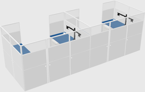 U-shaped cubicle