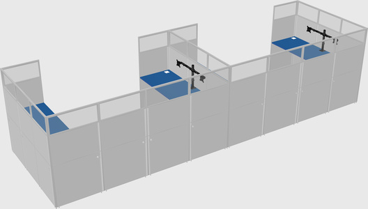 U-shaped cubicle