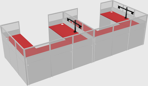 U-shaped cubicle