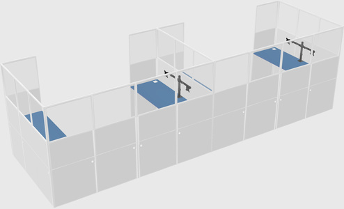 U-shaped cubicle