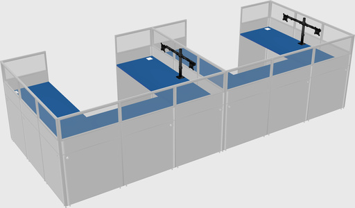 U-shaped cubicle
