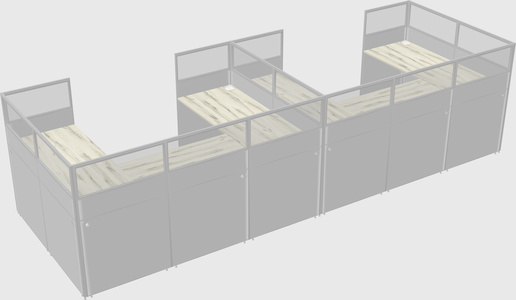 Cabine en u