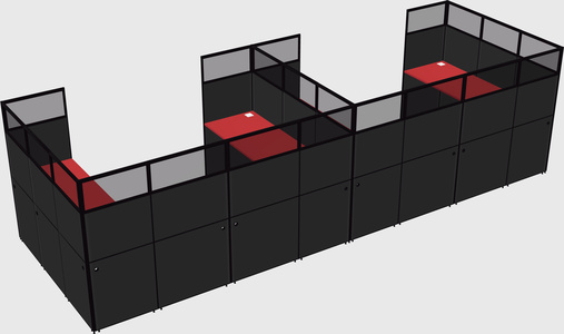 U-shaped cubicle