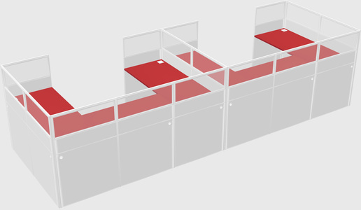 U-shaped cubicle