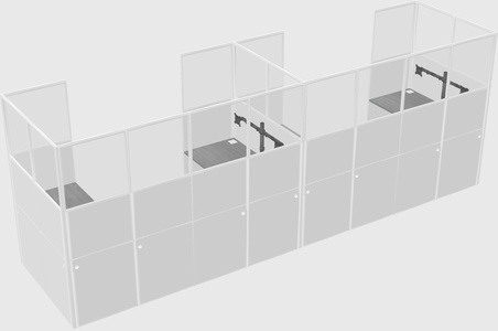 U-shaped cubicle