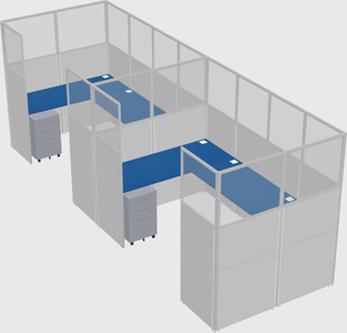 U-shaped cubicle