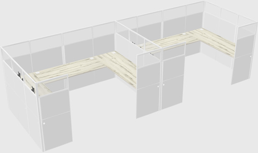 U-shaped cubicle