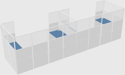 U-shaped cubicle