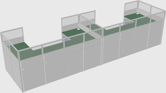 Cabine en u