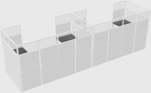 U-shaped cubicle