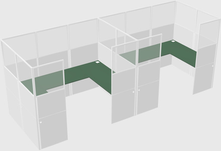 U-shaped cubicle