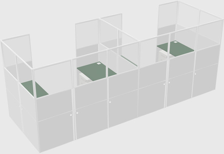 U-shaped cubicle