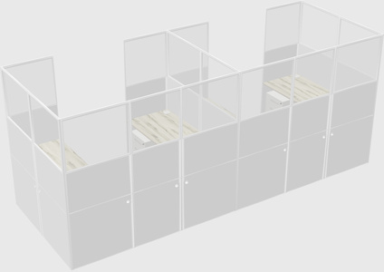 Cabine en u