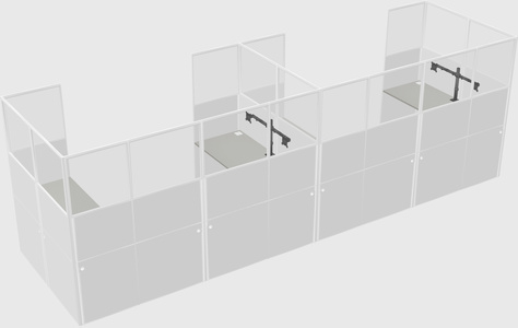 U-shaped cubicle