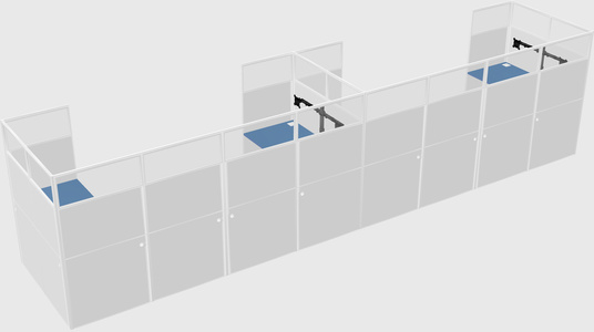 U-shaped cubicle