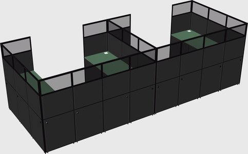 U-shaped cubicle