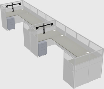 U-shaped cubicle