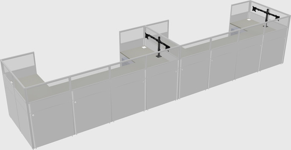 U-shaped cubicle