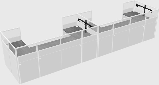 U-shaped cubicle