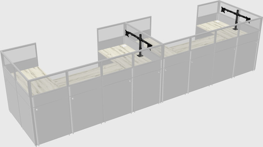 U-shaped cubicle
