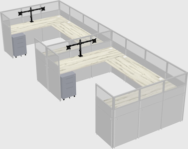 U-shaped cubicle