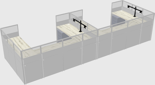 U-shaped cubicle