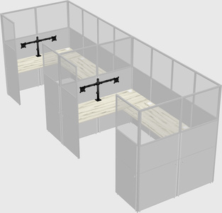 U-shaped cubicle