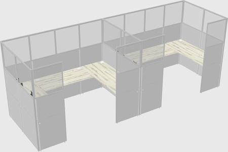 U-shaped cubicle