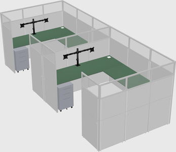 U-shaped cubicle
