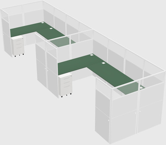 U-shaped cubicle