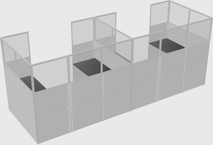U-shaped cubicle